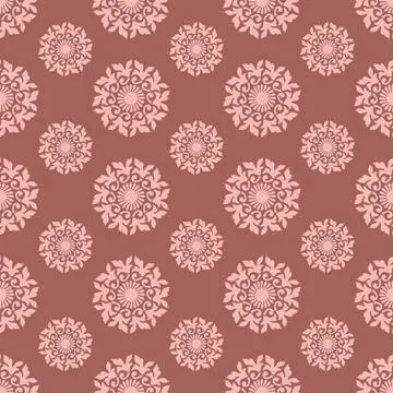 Damask seamless pattern background Illustrazione stock