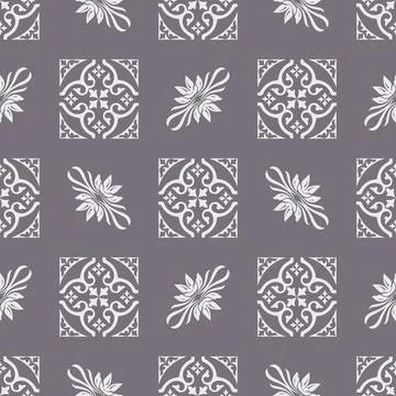 Damask seamless pattern for design. Illustrazione stock