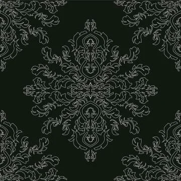 Damask seamless pattern for design. Vector Illustration Stock Illustration
