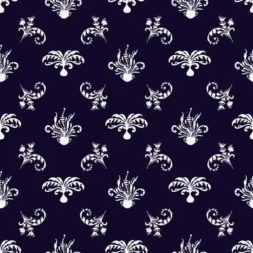 Damask seamless pattern for design, vector Illustration. Stock Illustration