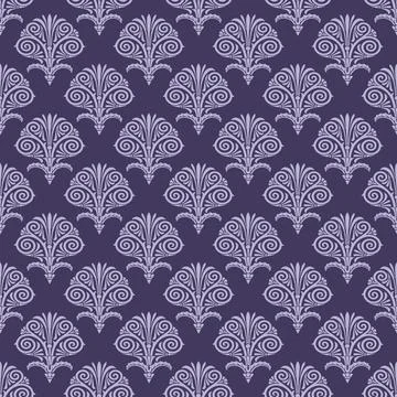 Damask seamless pattern for design vector Illustration. Stock Illustration