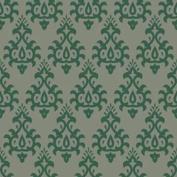 Damask seamless pattern. elegant vintage baroque floral background texture. Stock Illustration