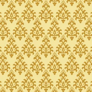Damask seamless pattern. elegant vintage baroque floral background texture. Stock Illustration