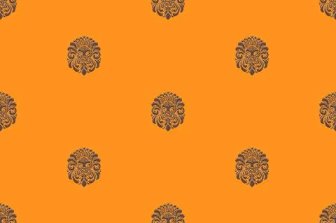 Damask seamless pattern element. Vector classical luxury old fashioned damask Illustrazione stock