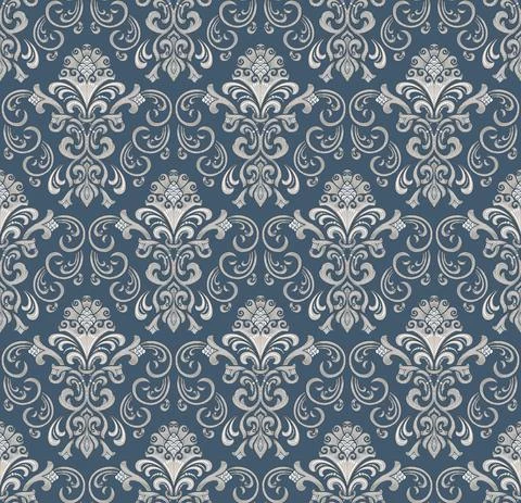 Damask seamless pattern element. Vector classical luxury old fashioned damask Stock Illustration
