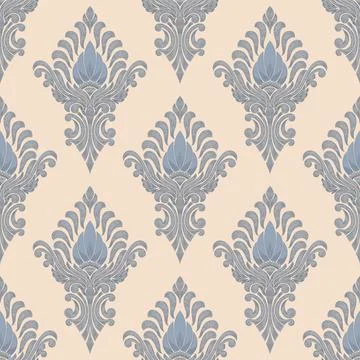 Damask seamless pattern element. Vector classical luxury old fashioned damask 스톡 일러스트