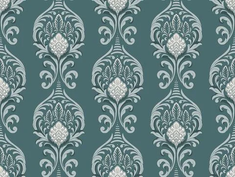 Damask seamless pattern element. Vector classical luxury old fashioned damask Stock Illustration