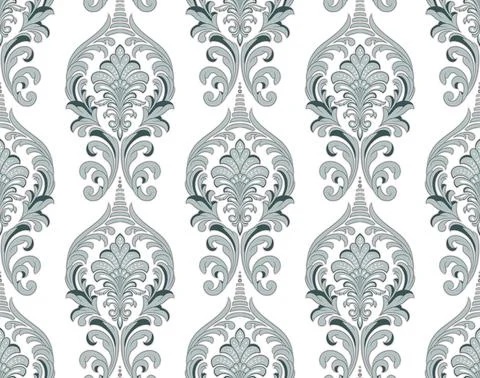 Damask seamless pattern element. Vector classical luxury old fashioned damask 스톡 일러스트