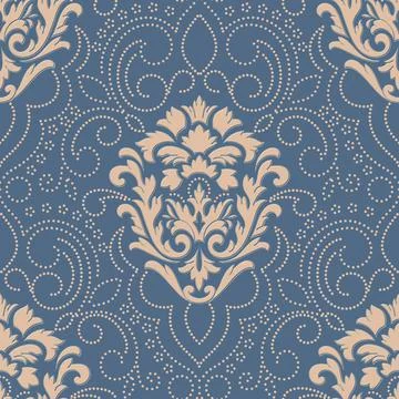 Damask seamless pattern element. Vector classical luxury old fashioned damask Stock Illustration
