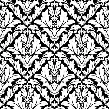 Damask seamless pattern Illustrazione stock