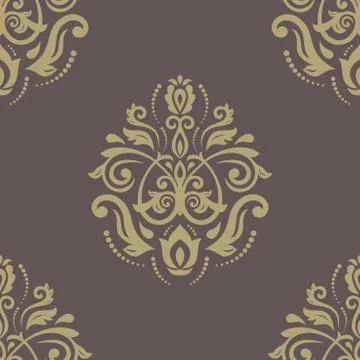 Damask Seamless  Pattern Stock Illustration