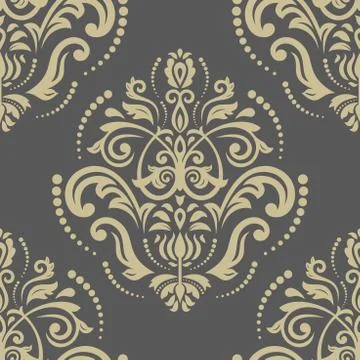 Damask Seamless  Pattern Stock Illustration