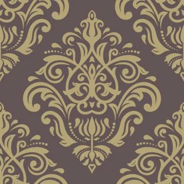 Damask Seamless  Pattern Stock Illustration