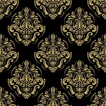 Damask Seamless  Pattern Stock Illustration