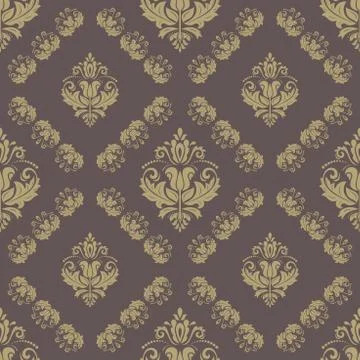 Damask Seamless  Pattern Stock Illustration