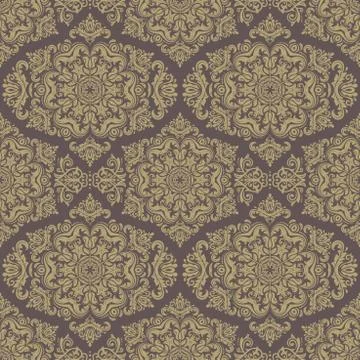 Damask Seamless  Pattern Stock Illustration