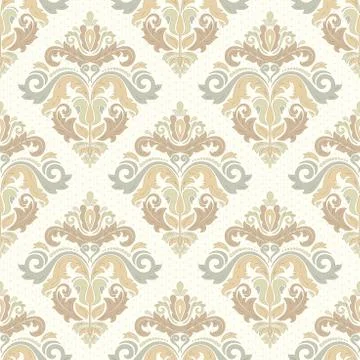 Damask Seamless  Pattern Stock Illustration