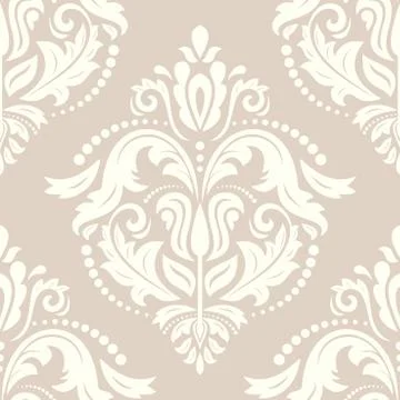 Damask Seamless  Pattern Stock Illustration
