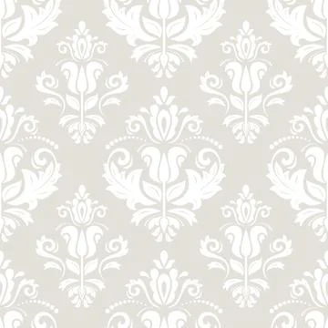 Damask Seamless  Pattern Stock Illustration