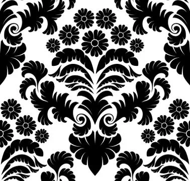 Damask seamless pattern Stock Illustration