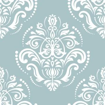 Damask Seamless  Pattern Stock Illustration