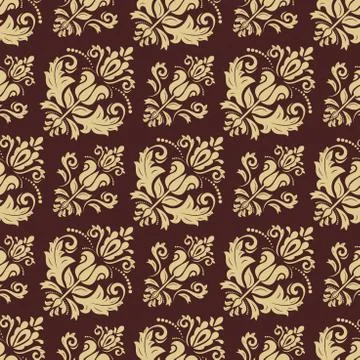 Damask Seamless  Pattern Stock Illustration