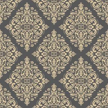 Damask Seamless Pattern Stock Illustration