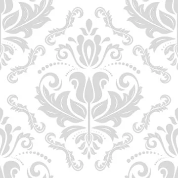 Damask Seamless Pattern Stock Illustration