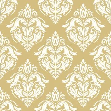 Damask Seamless Pattern Stock Illustration