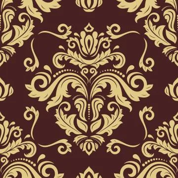 Damask Seamless Pattern Stock Illustration