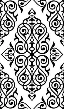 Damask seamless pattern. Stock Illustration
