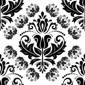 Damask Seamless  Pattern. Orient Background Illustrazione stock