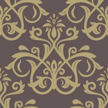 Damask Seamless  Pattern. Orient Background Illustrazione stock