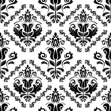 Damask Seamless  Pattern. Orient Background Stock Illustration