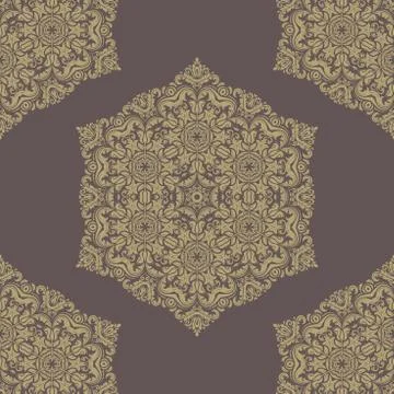 Damask Seamless  Pattern. Orient Background Stock Illustration
