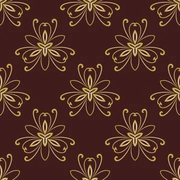 Damask Seamless  Pattern. Orient Background Stock Illustration