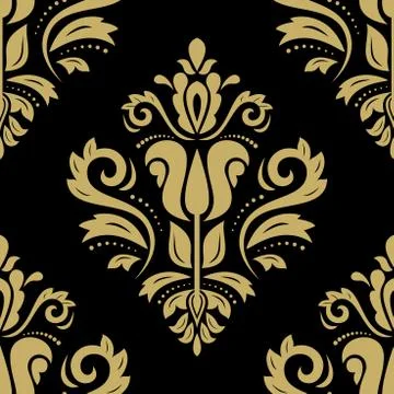 Damask Seamless  Pattern. Orient Background Stock Illustration