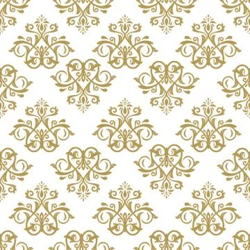 Damask Seamless  Pattern. Orient Background Stock Illustration