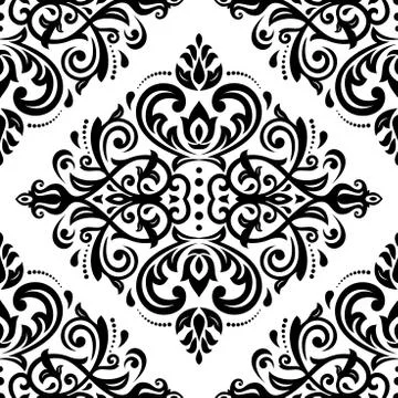 Damask Seamless  Pattern. Orient Background Stock Illustration