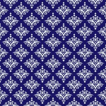 Damask Seamless Pattern, Texture. Elegant Luxury Background. Vec Stock Illustration