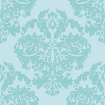Damask seamless pattern,pistachio color Stock Illustration