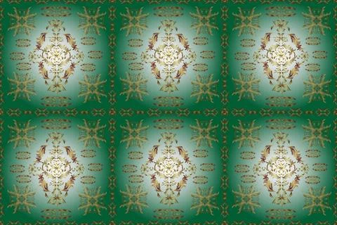 Damask seamless repeating pattern. Antique golden repeatable wallpaper. Golden e Stockillustratie