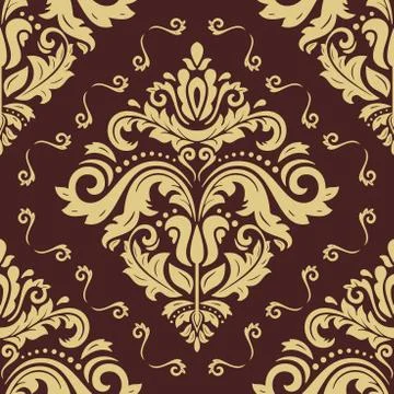 Damask Seamless Vector Background Stock Illustration