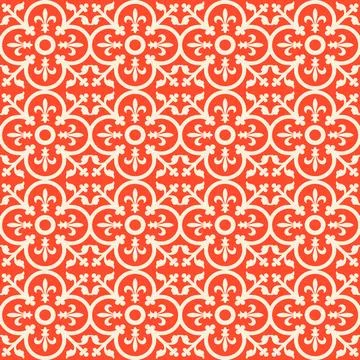 Damask seamless vector pattern classic vintage damask ornament. Stock Illustration