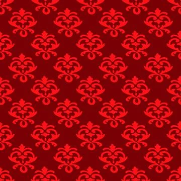 Damask seamless vector pattern classic vintage damask ornament. Stock Illustration