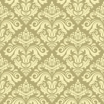 Damask Seamless Vector Pattern Stock Illustration
