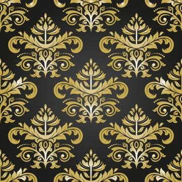 Damask Seamless Vector Pattern Illustrazione stock