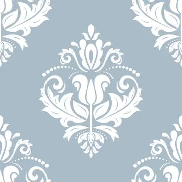 Damask Seamless Vector Pattern 스톡 일러스트