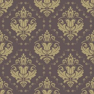 Damask Seamless Vector Pattern Stock Illustration