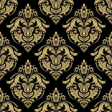 Damask Seamless Vector Pattern 스톡 일러스트